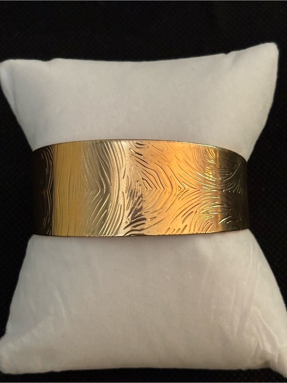 paparazzi Gold-Tone Textured Wide Cuff Bracelet
